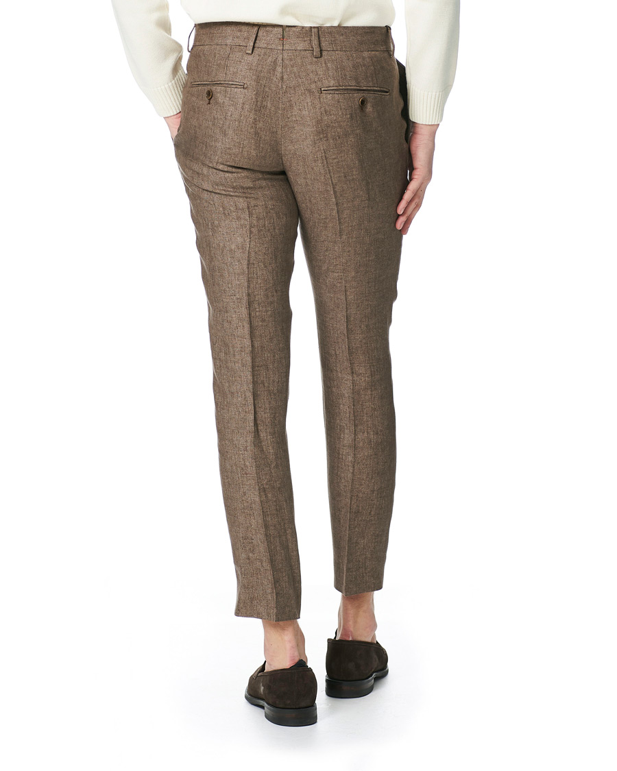 Homme | Pantalons | Morris | Rodney Linen Trousers Brown