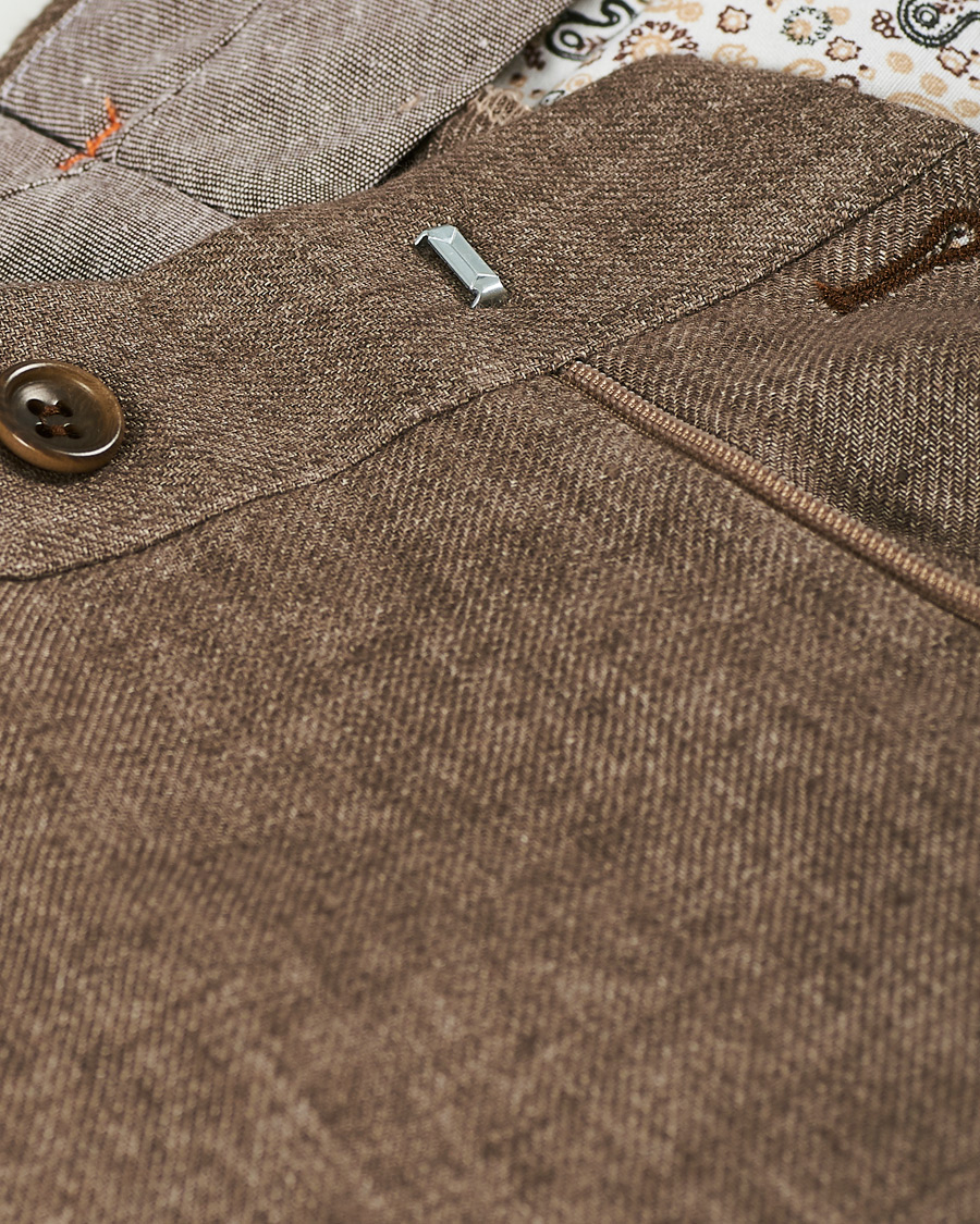 Homme | Pantalons | Morris | Rodney Linen Trousers Brown