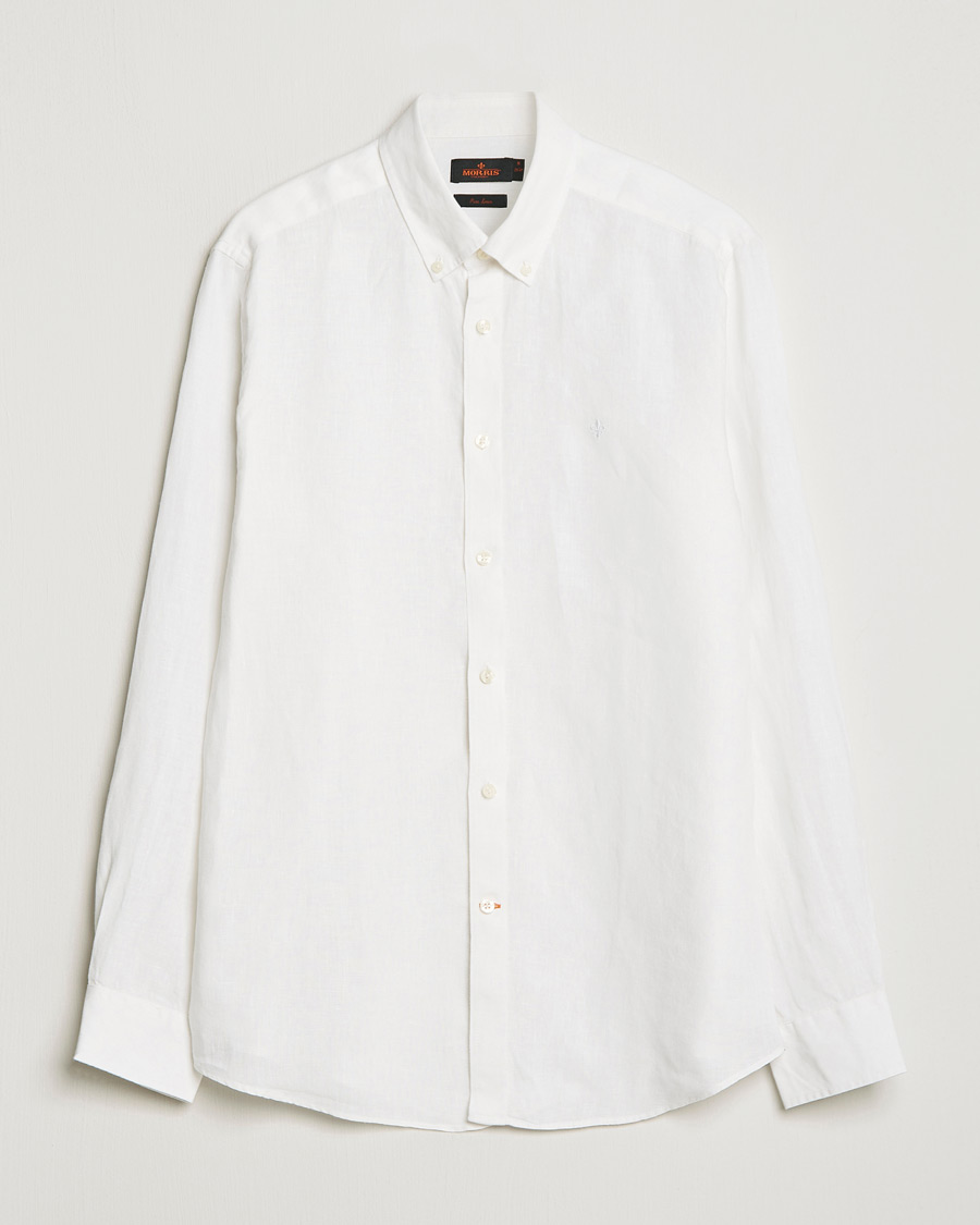 Homme | Chemises | Morris | Douglas Linen Button Down Shirt White