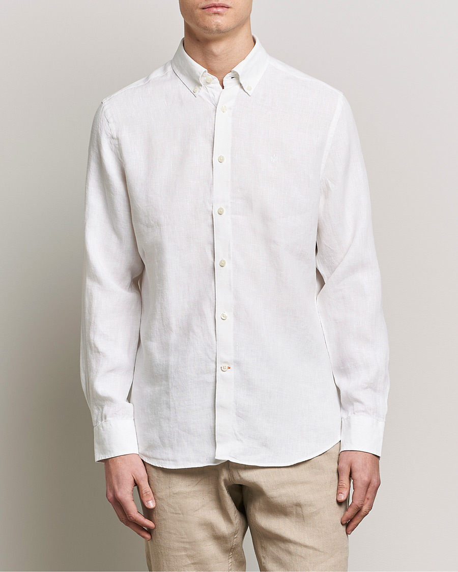 Homme | Chemises | Morris | Douglas Linen Button Down Shirt White