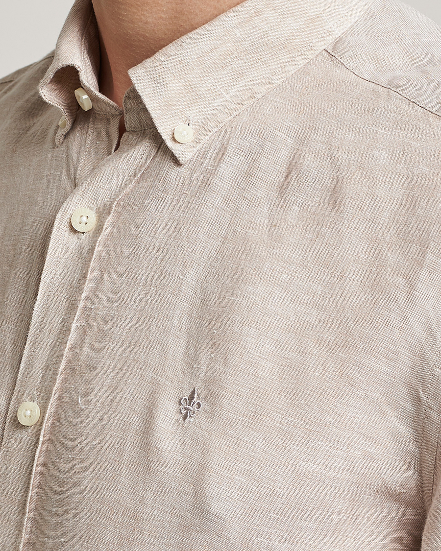Homme | Chemises | Morris | Douglas Linen Button Down Shirt Khaki