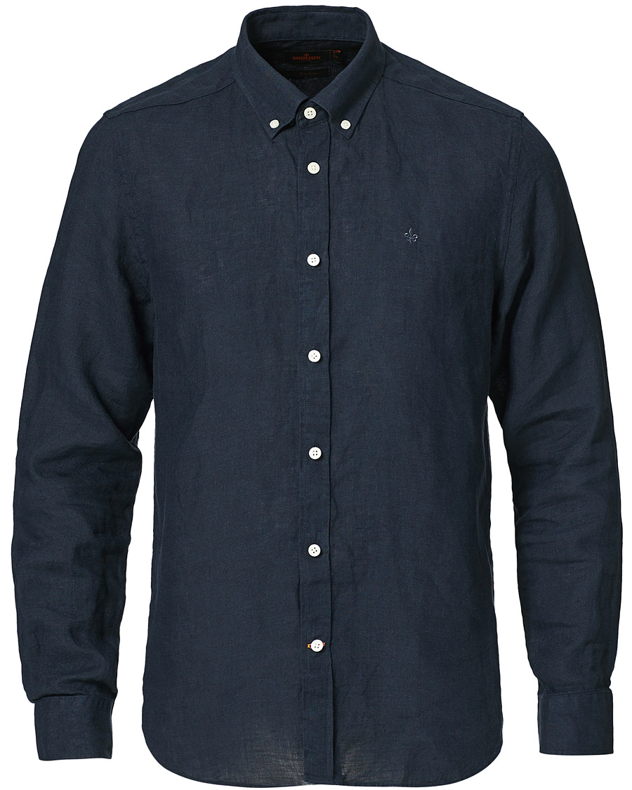 Homme | Chemises | Morris | Douglas Linen Shirt Dark Navy