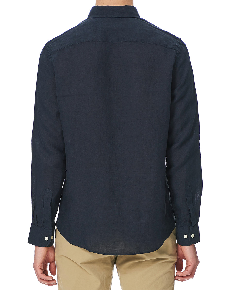 Homme | Chemises | Morris | Douglas Linen Shirt Dark Navy
