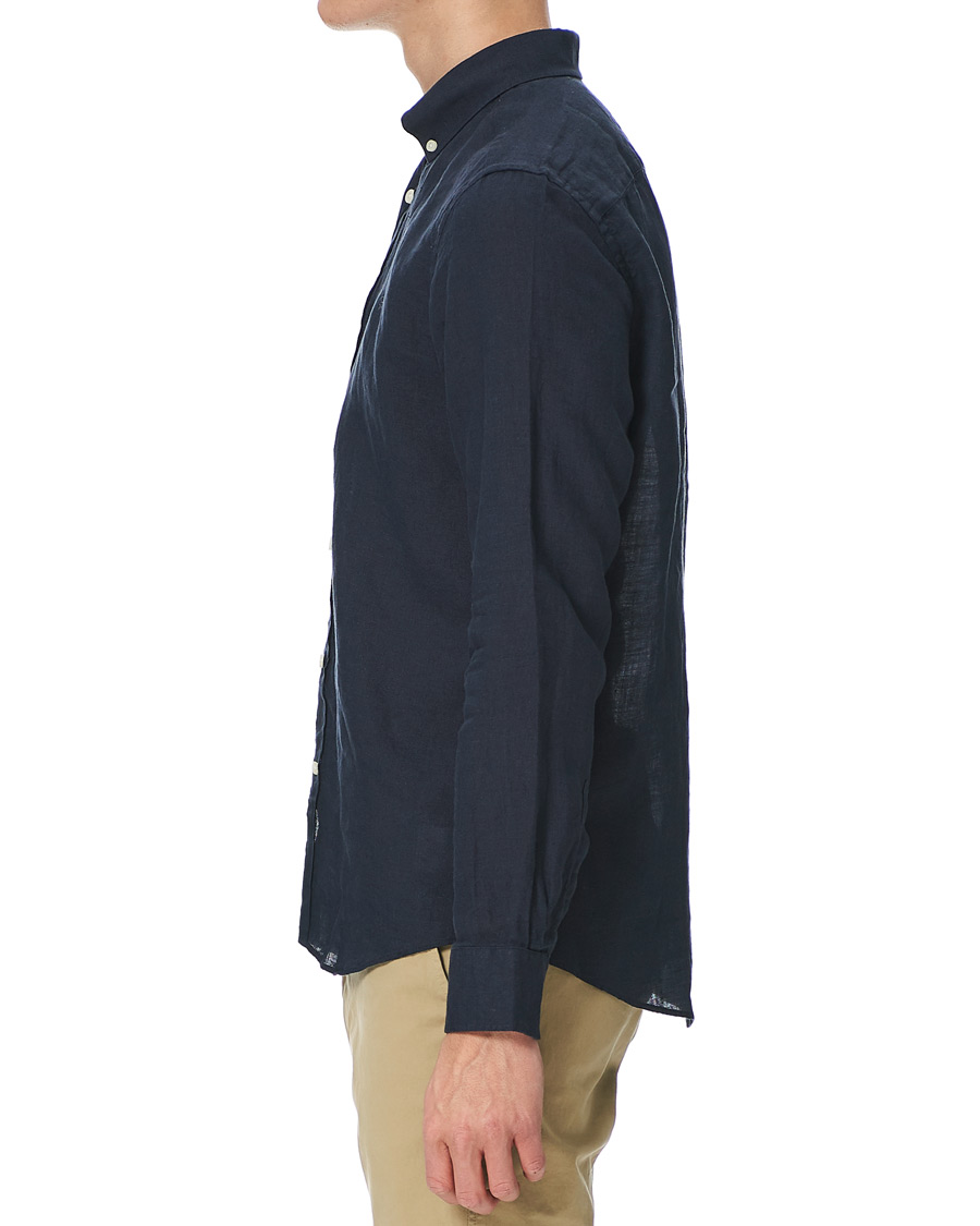 Homme | Chemises | Morris | Douglas Linen Shirt Dark Navy
