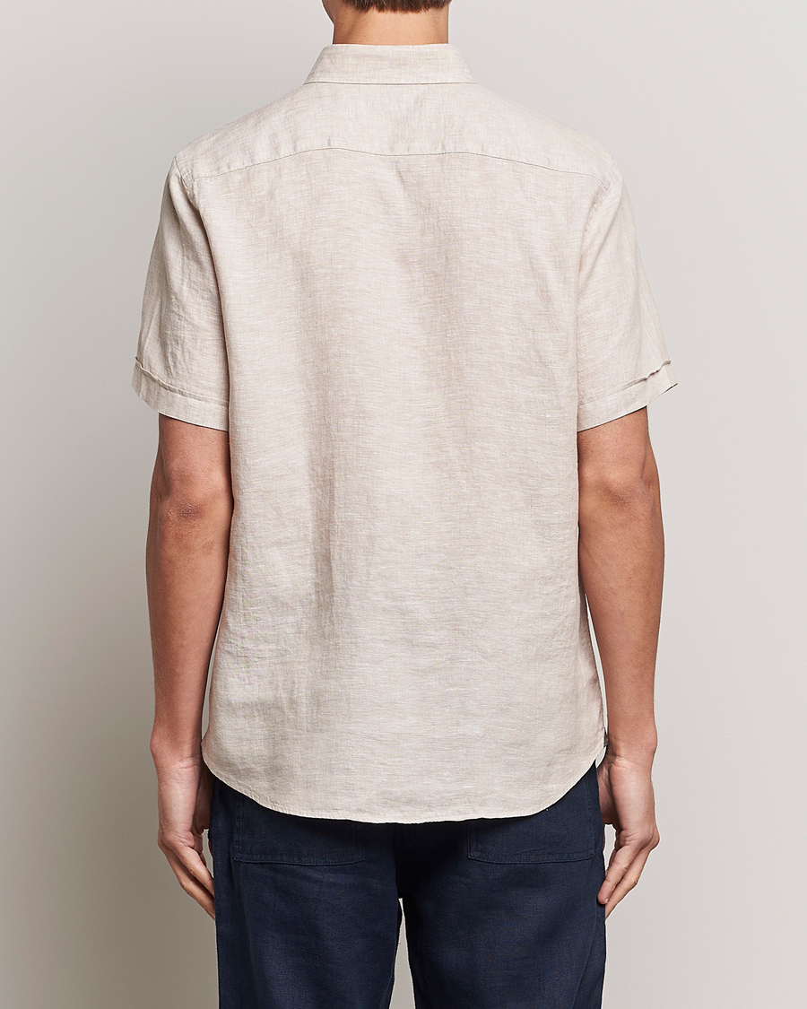Homme | Chemises | Morris | Douglas Short Sleeve Linen Shirt Khaki XL