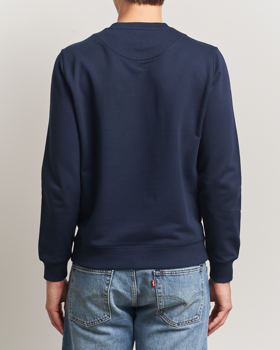 Heren | Truien | Stenströms | Cotton Collage Crew Neck Navy