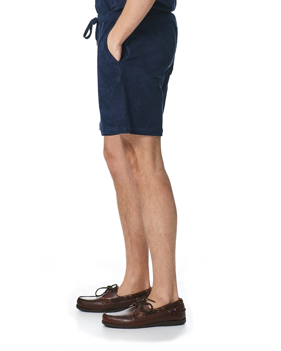 Homme | Shorts | Stenströms | Towelling Cotton Shorts Navy
