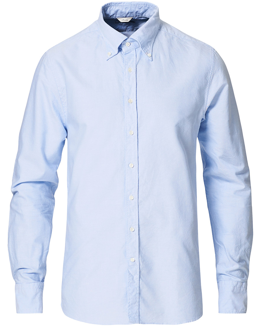 Homme | Chemises | Stenströms | Slimline Oxford Shirt Light Blue