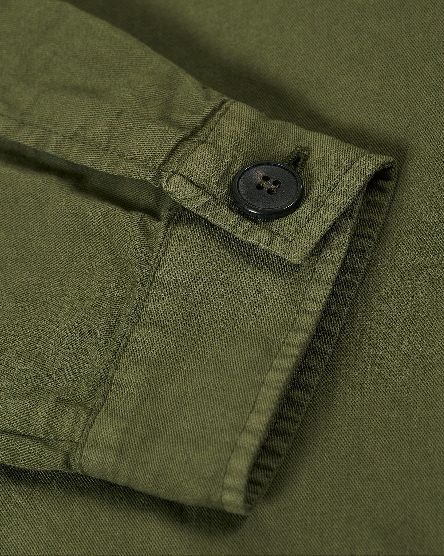 Homme | Chemises | Sunspel | Cotton/Linen Shirt Jacket Green