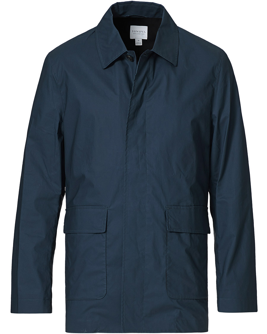 Homme | Manteaux Et Vestes | Sunspel | Waxed Cotton Jacket Navy