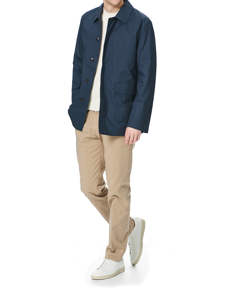 Homme | Manteaux Et Vestes | Sunspel | Waxed Cotton Jacket Navy