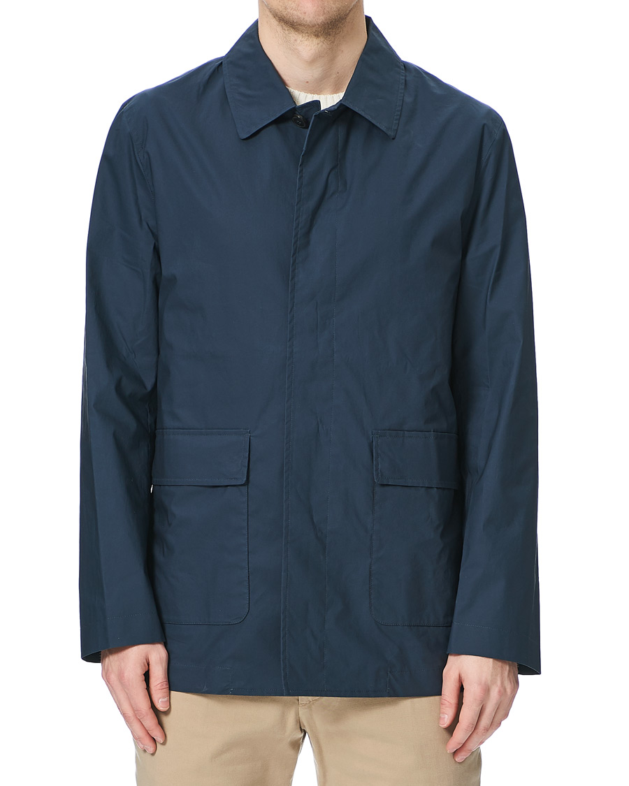 Homme | Manteaux Et Vestes | Sunspel | Waxed Cotton Jacket Navy