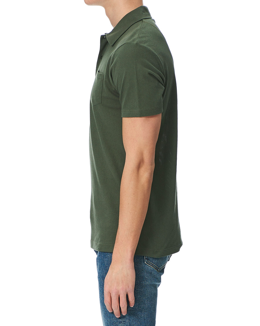 Homme | Polos | Sunspel | Riviera Polo Shirt Dark Khaki