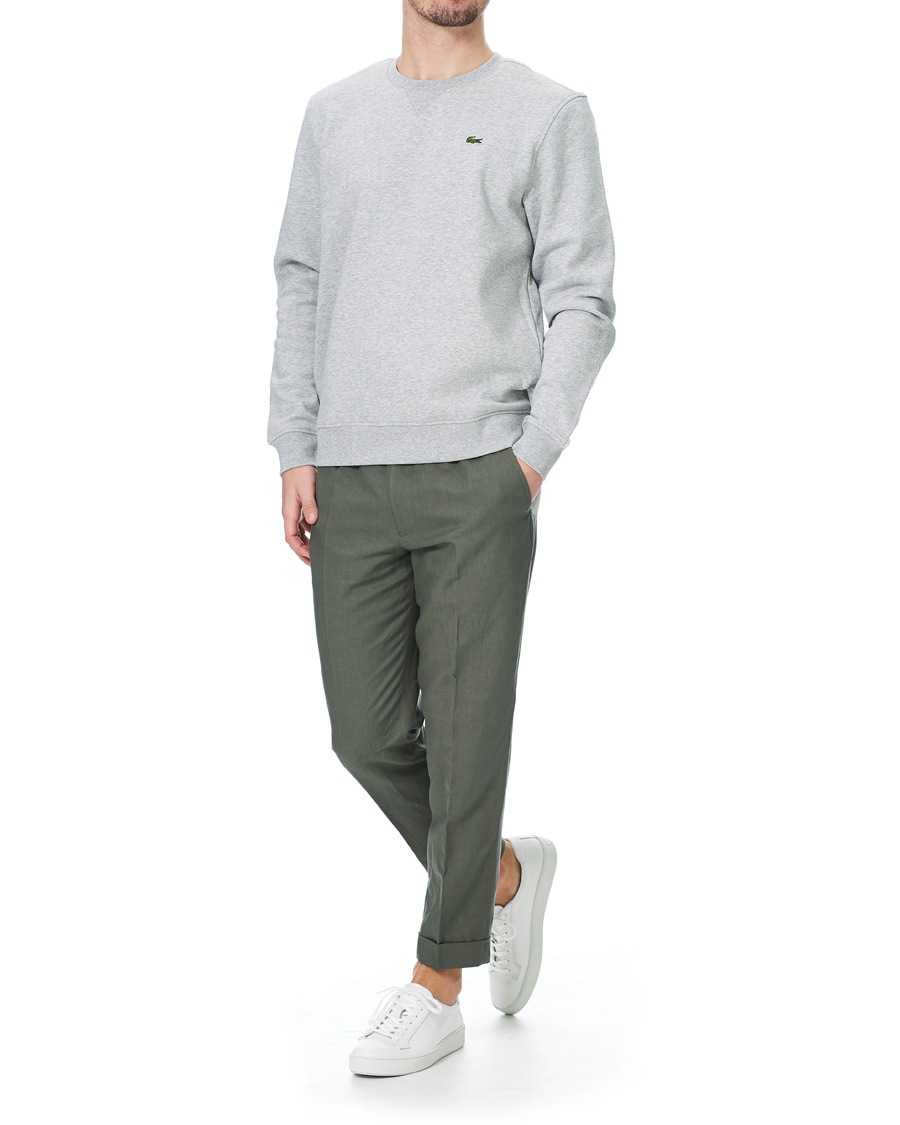 Homme | Pulls Et Tricots | Lacoste | Crew Neck Sweatshirt Argent Chine