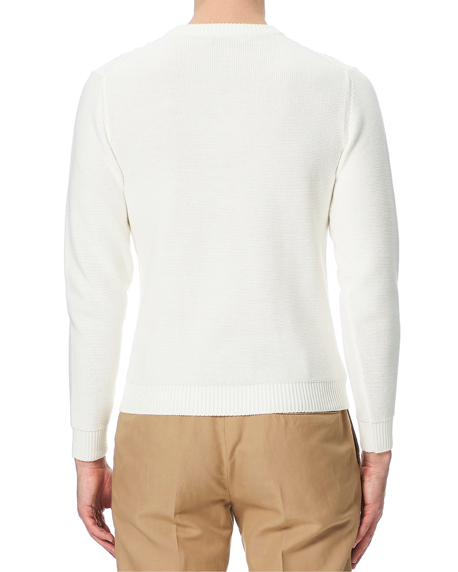 Homme | Pulls Et Tricots | Piacenza Cashmere | Aran Knit Cotton Sweater Off White