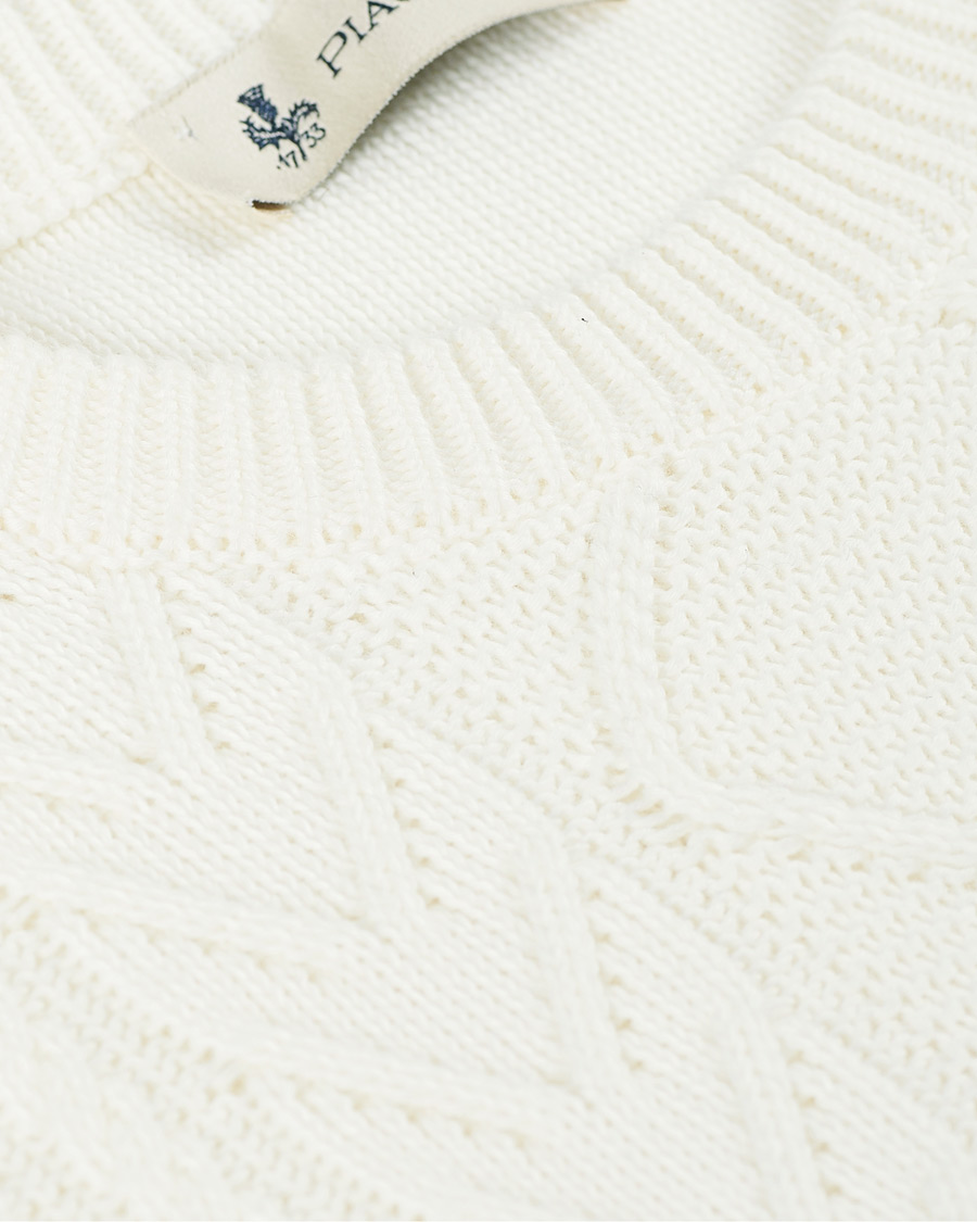 Homme | Pulls Et Tricots | Piacenza Cashmere | Aran Knit Cotton Sweater Off White