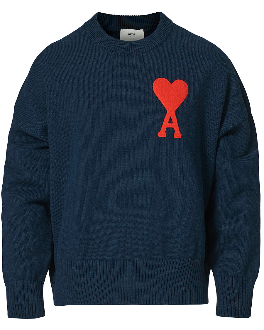 Homme | Pulls Et Tricots | AMI | Big Heart Oversize Sweater Navy