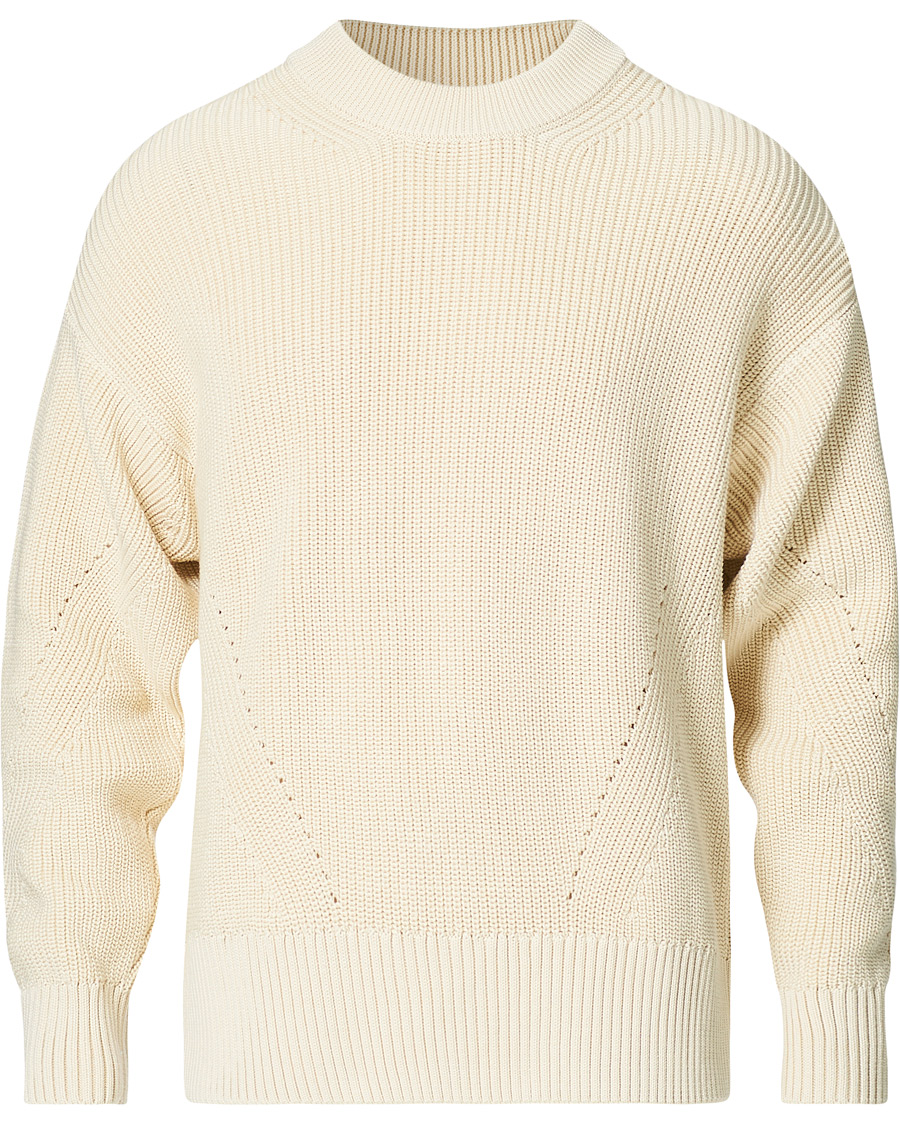 Heren | Truien | AMI | Rib Stitch Sailor Sweater Off White