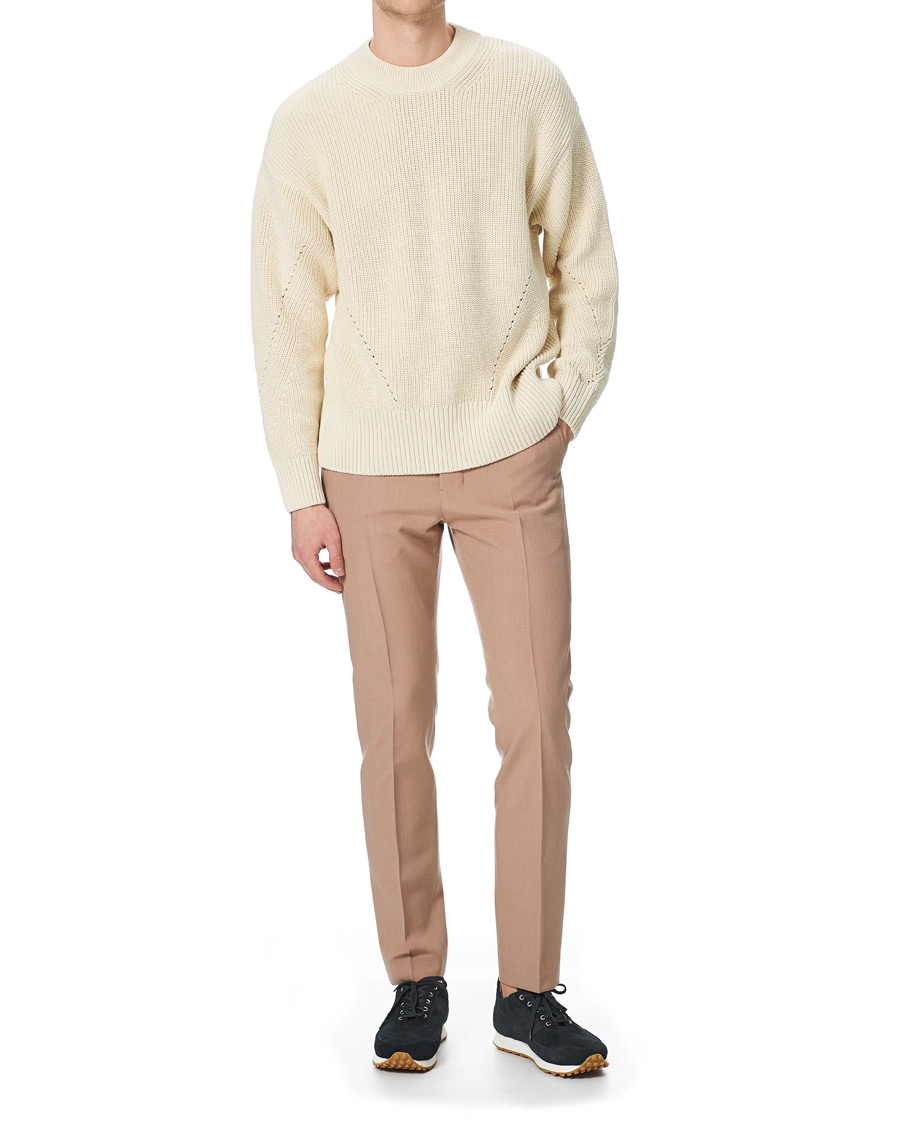 Heren | Truien | AMI | Rib Stitch Sailor Sweater Off White