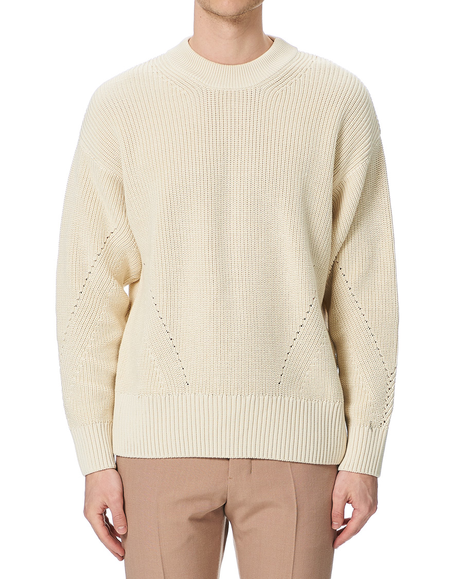 Heren | Truien | AMI | Rib Stitch Sailor Sweater Off White