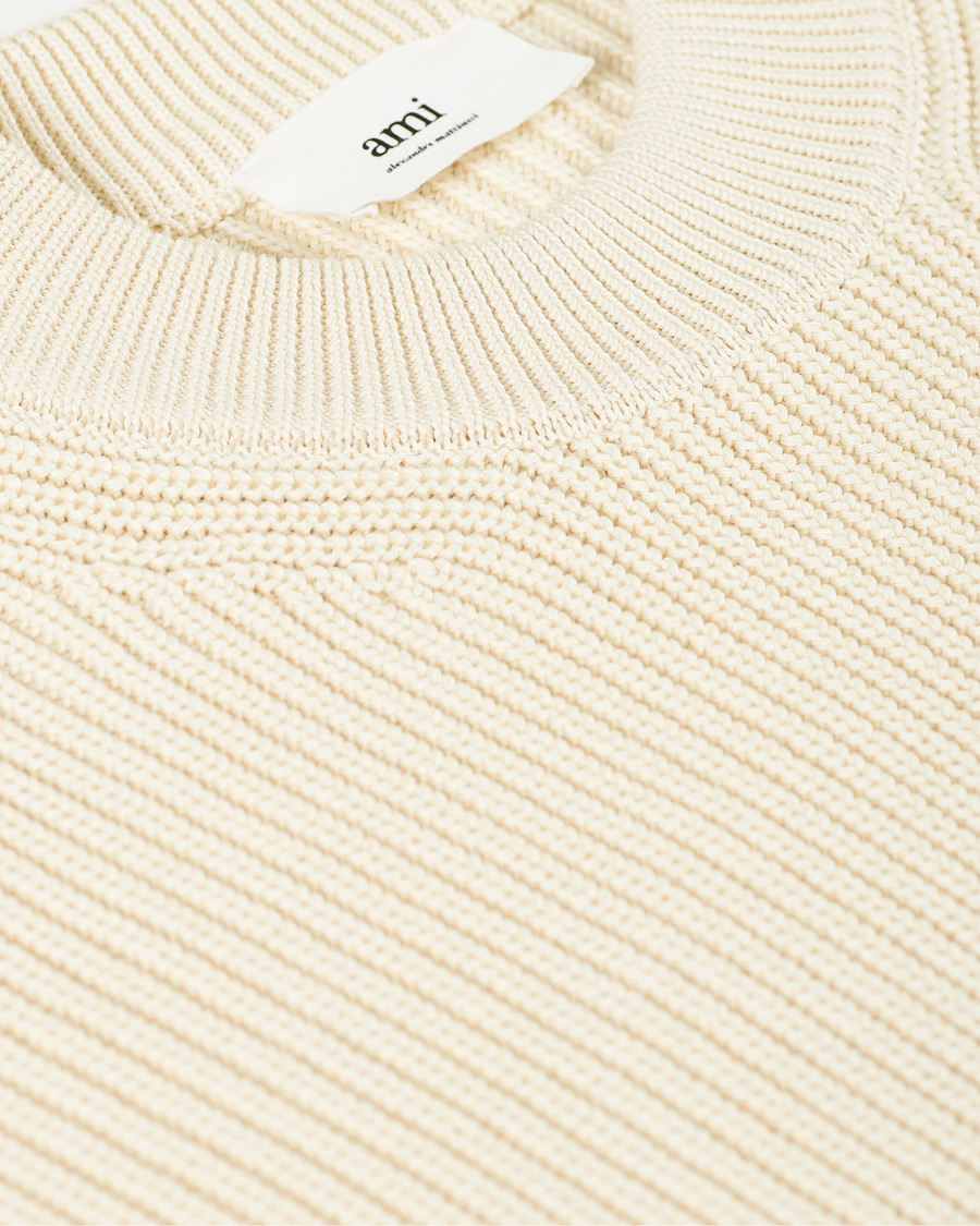 Heren | Truien | AMI | Rib Stitch Sailor Sweater Off White