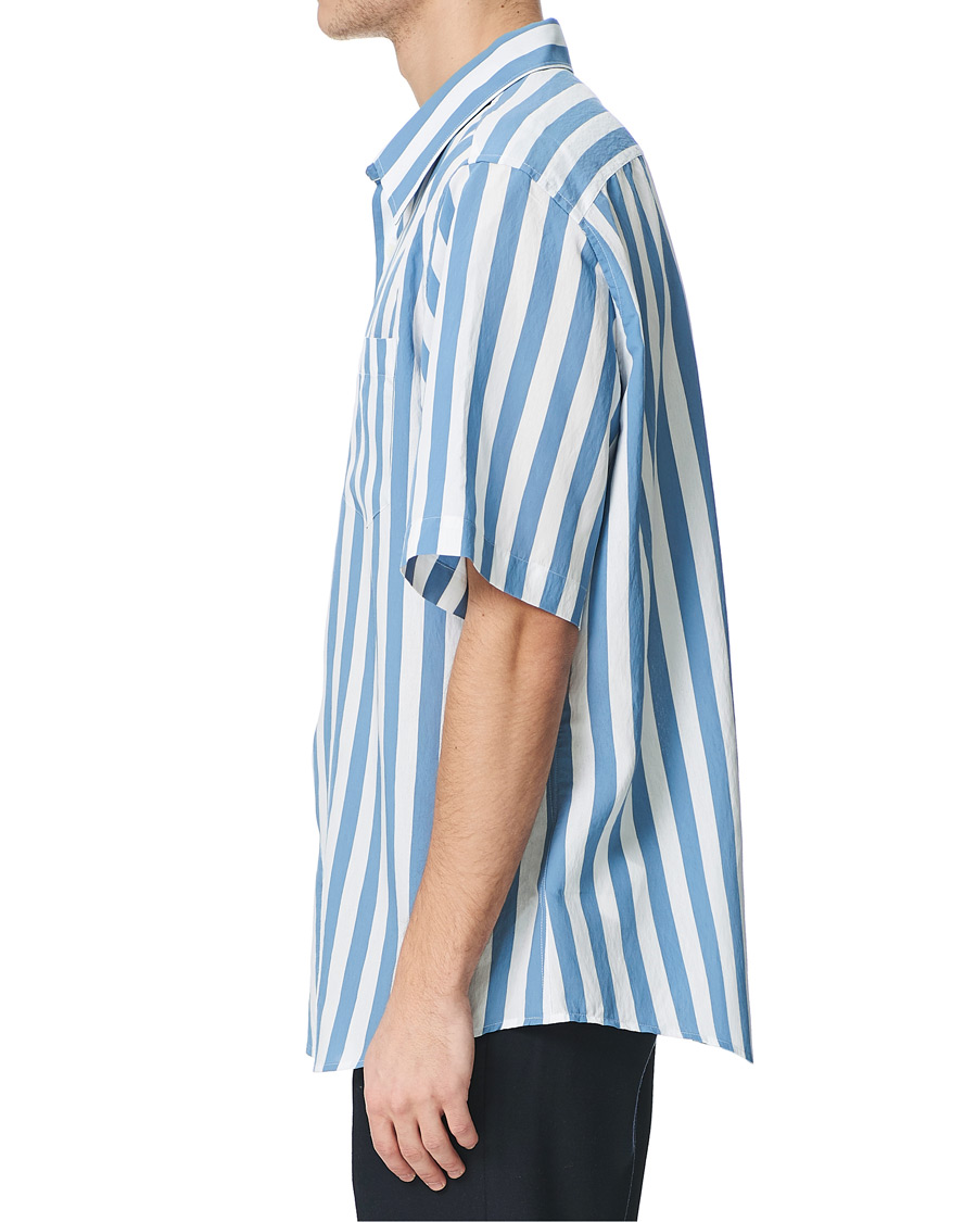 Homme | Chemises | AMI | Summer Fit Short Sleeve Shirt Light Blue/White
