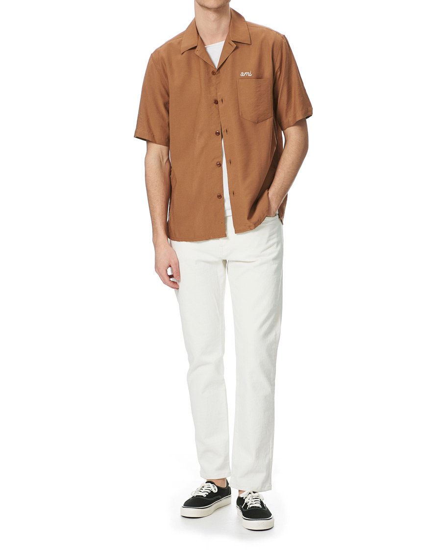 Homme | Chemises | AMI | Signature Camp Collar Shirt Beige