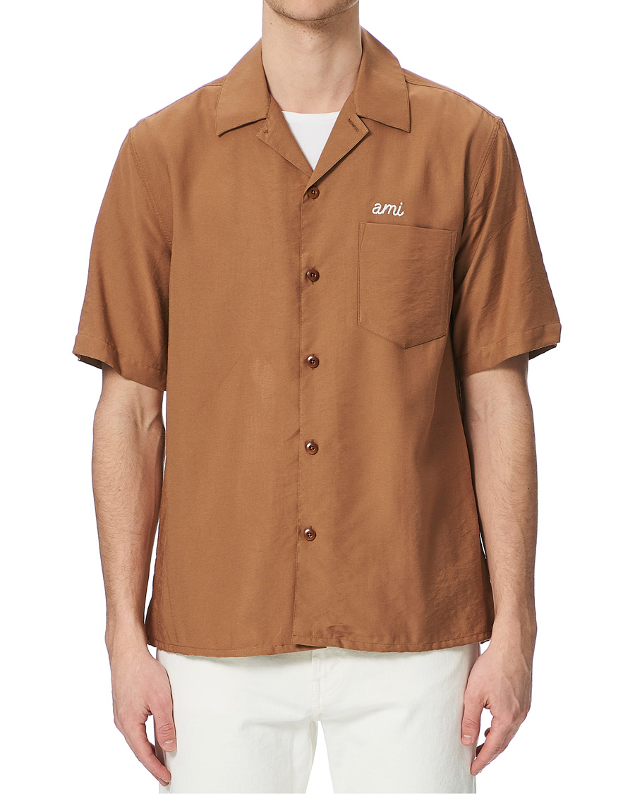 Homme | Chemises | AMI | Signature Camp Collar Shirt Beige