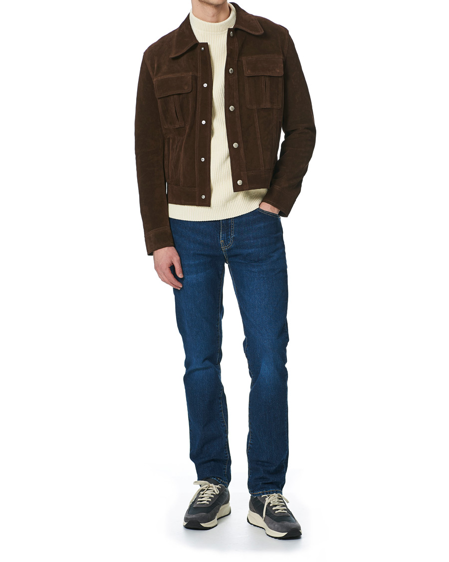 Heren | Jassen | AMI | Unlined Leather Jacket Chocolate Suede