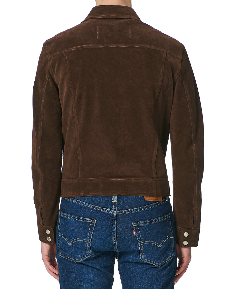 Heren | Jassen | AMI | Unlined Leather Jacket Chocolate Suede