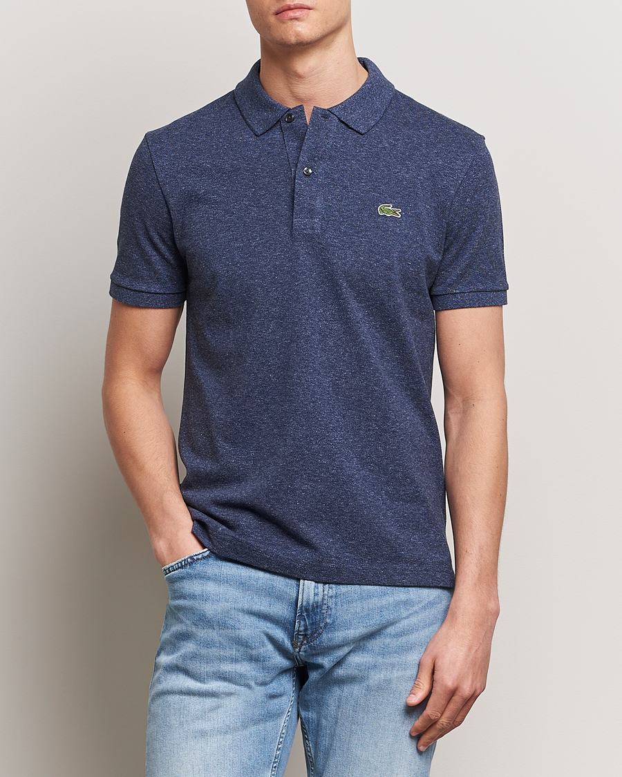 Heren | Polo's | Lacoste | Slim Fit Polo Piké Heather Nebula