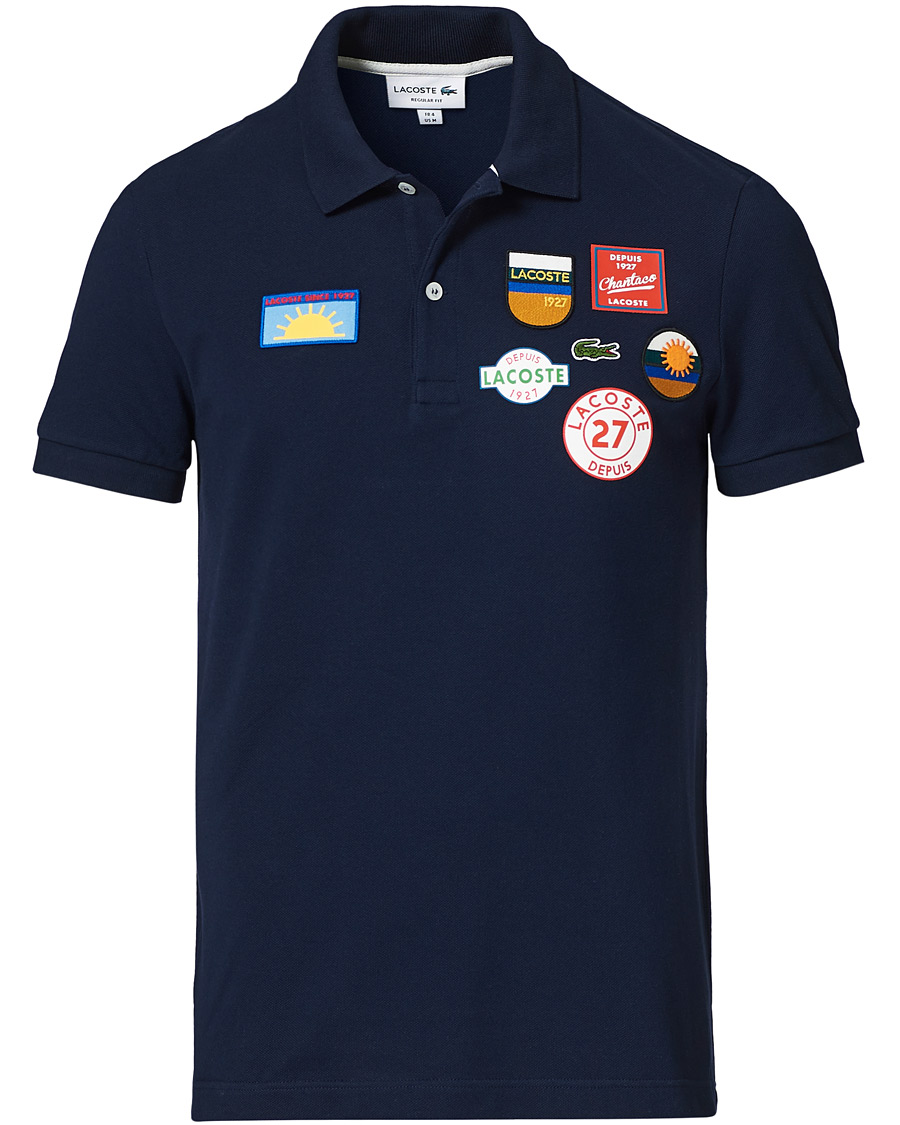 Heren | Polo's | Lacoste | Original Patch Polo Piké Navy Blue