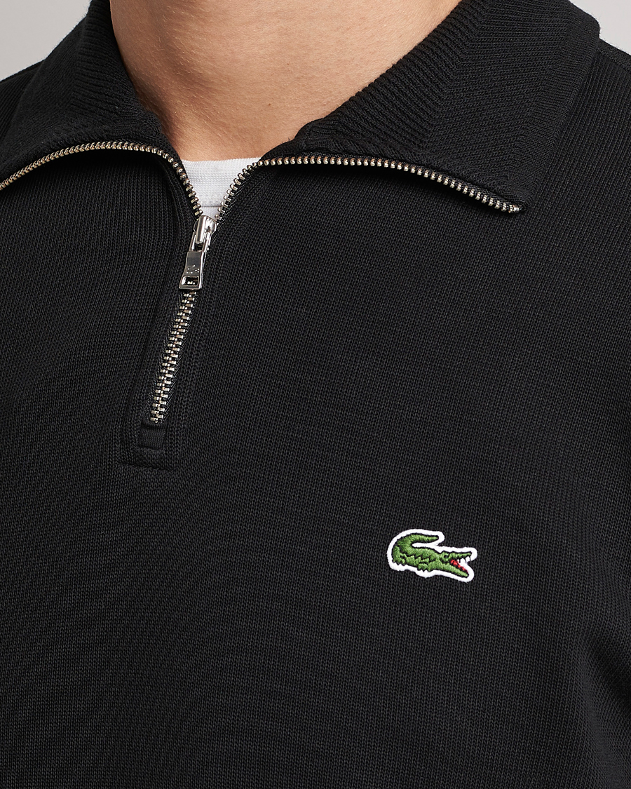 Heren | Truien | Lacoste | Rib Interlock Half Zip Black