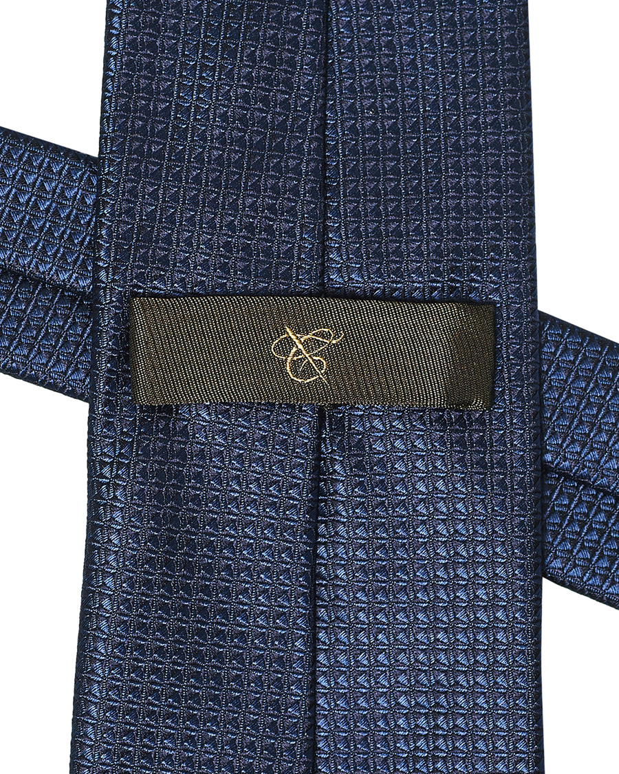 Homme | Canali Structured Silk Tie Navy 8 cm | Canali | Structured Silk Tie Navy 8 cm