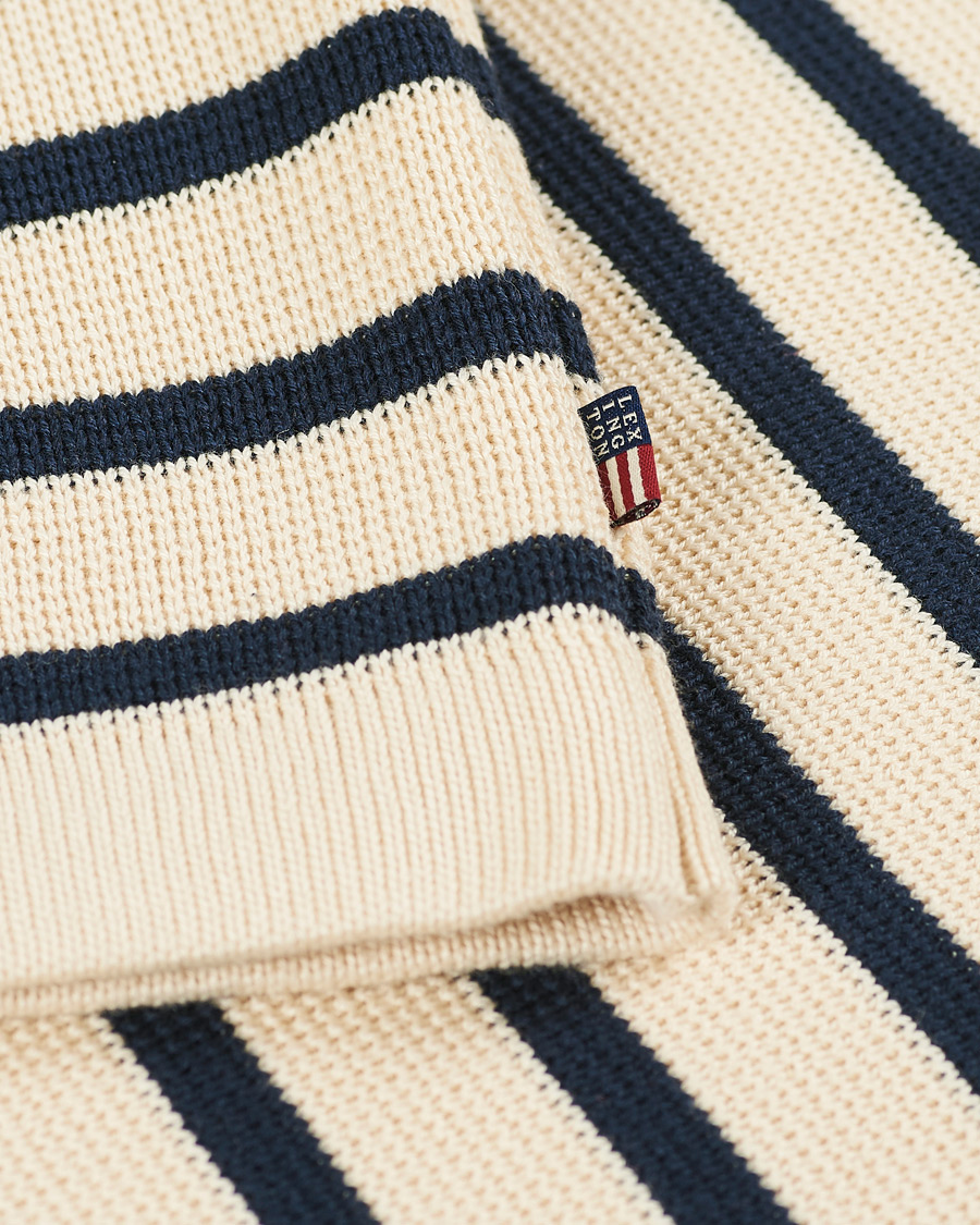 Homme | Pulls Et Tricots | Lexington | Martin Full Milano Striped Sweater White/Blue