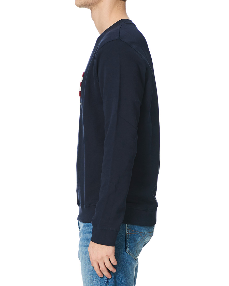 Heren | Truien | Lexington | Barry Cotton Flag Sweatshirt Dark Blue