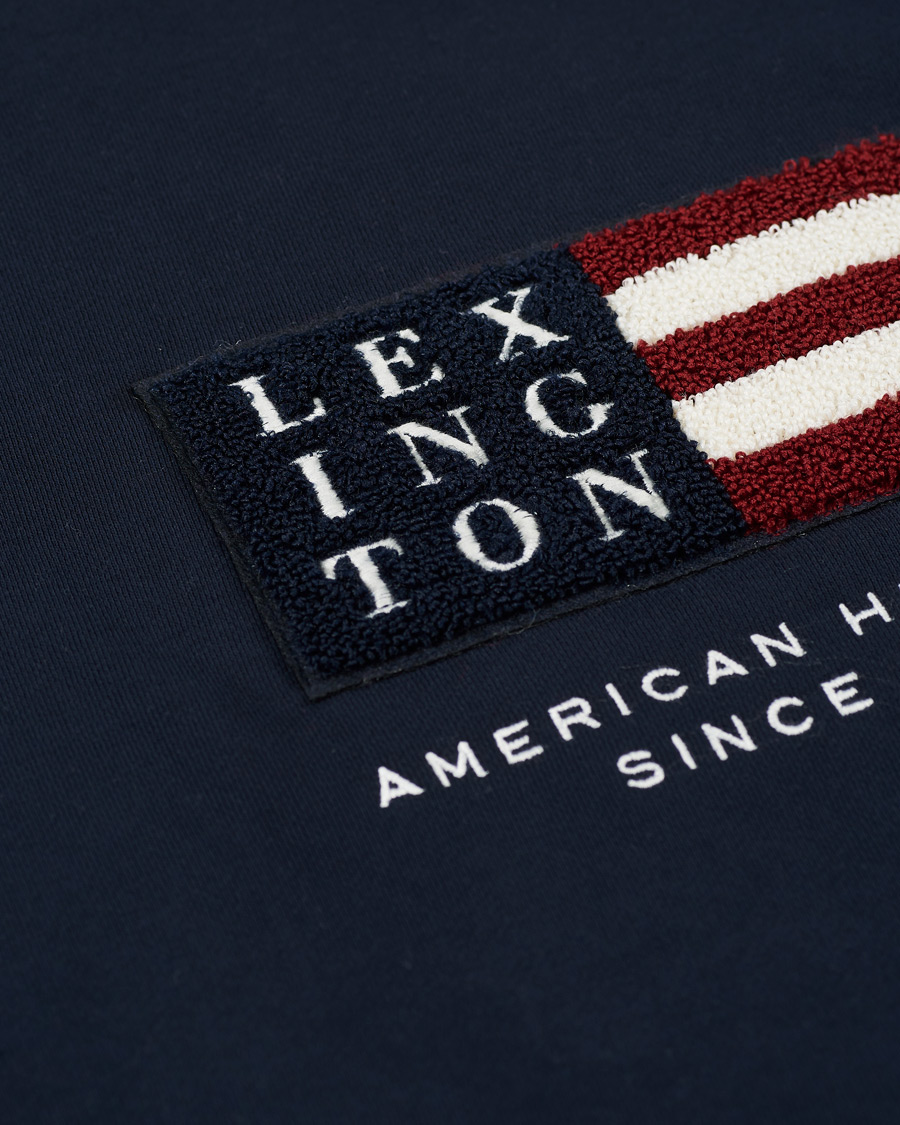 Heren | Truien | Lexington | Barry Cotton Flag Sweatshirt Dark Blue