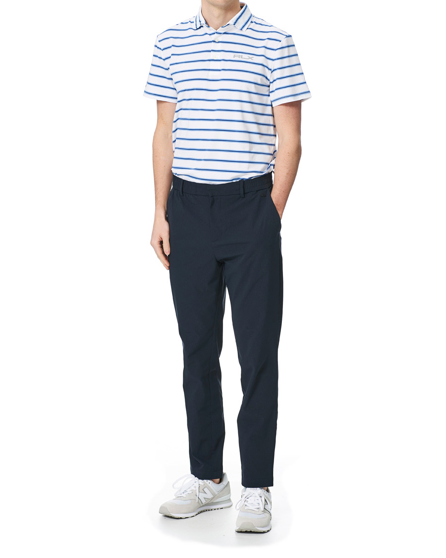 Homme | Polos | RLX Ralph Lauren | Airflow Stripe Polo Pure White/Blue