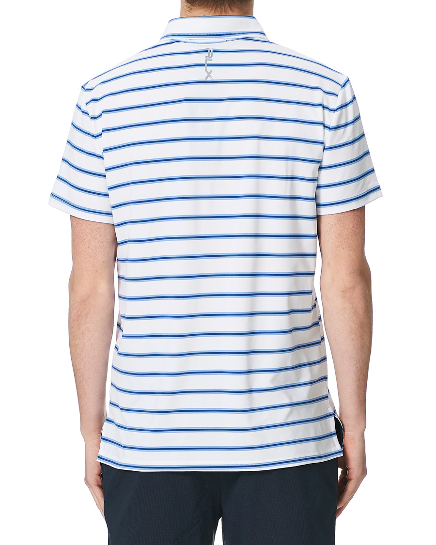 Homme | Polos | RLX Ralph Lauren | Airflow Stripe Polo Pure White/Blue