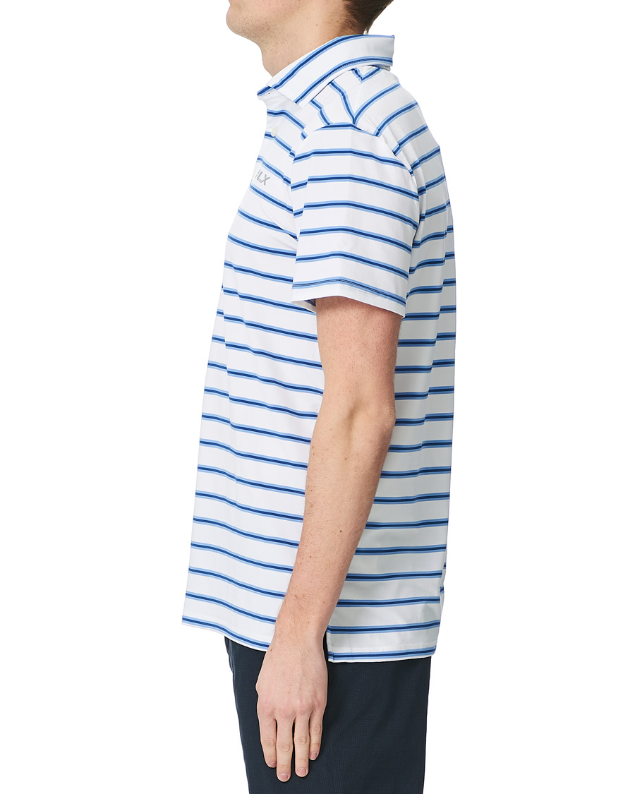 Homme | Polos | RLX Ralph Lauren | Airflow Stripe Polo Pure White/Blue