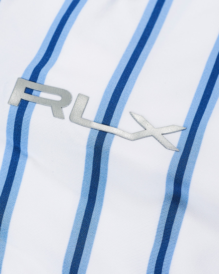 Homme | Polos | RLX Ralph Lauren | Airflow Stripe Polo Pure White/Blue