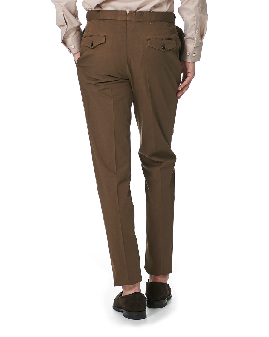 Homme | Pantalons | PT01 | Gent Fit Linen Blend Trousers Brown