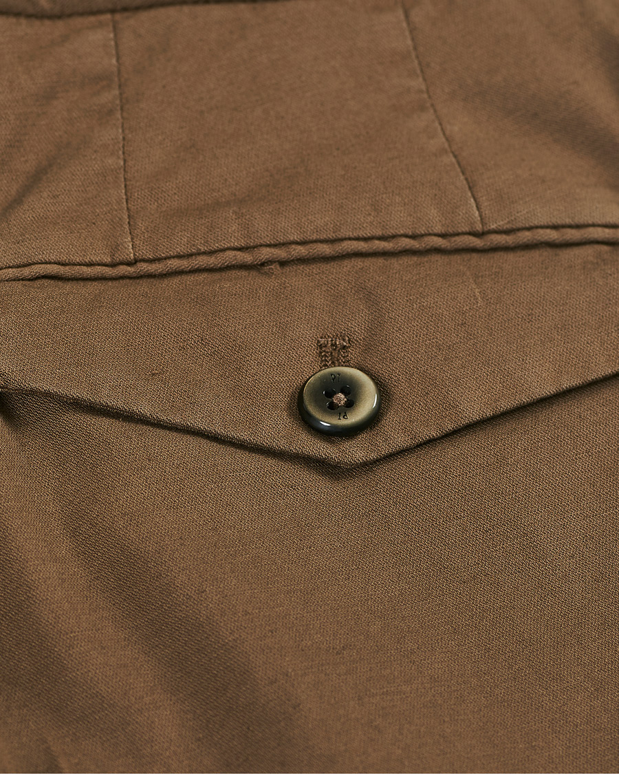 Homme | Pantalons | PT01 | Gent Fit Linen Blend Trousers Brown