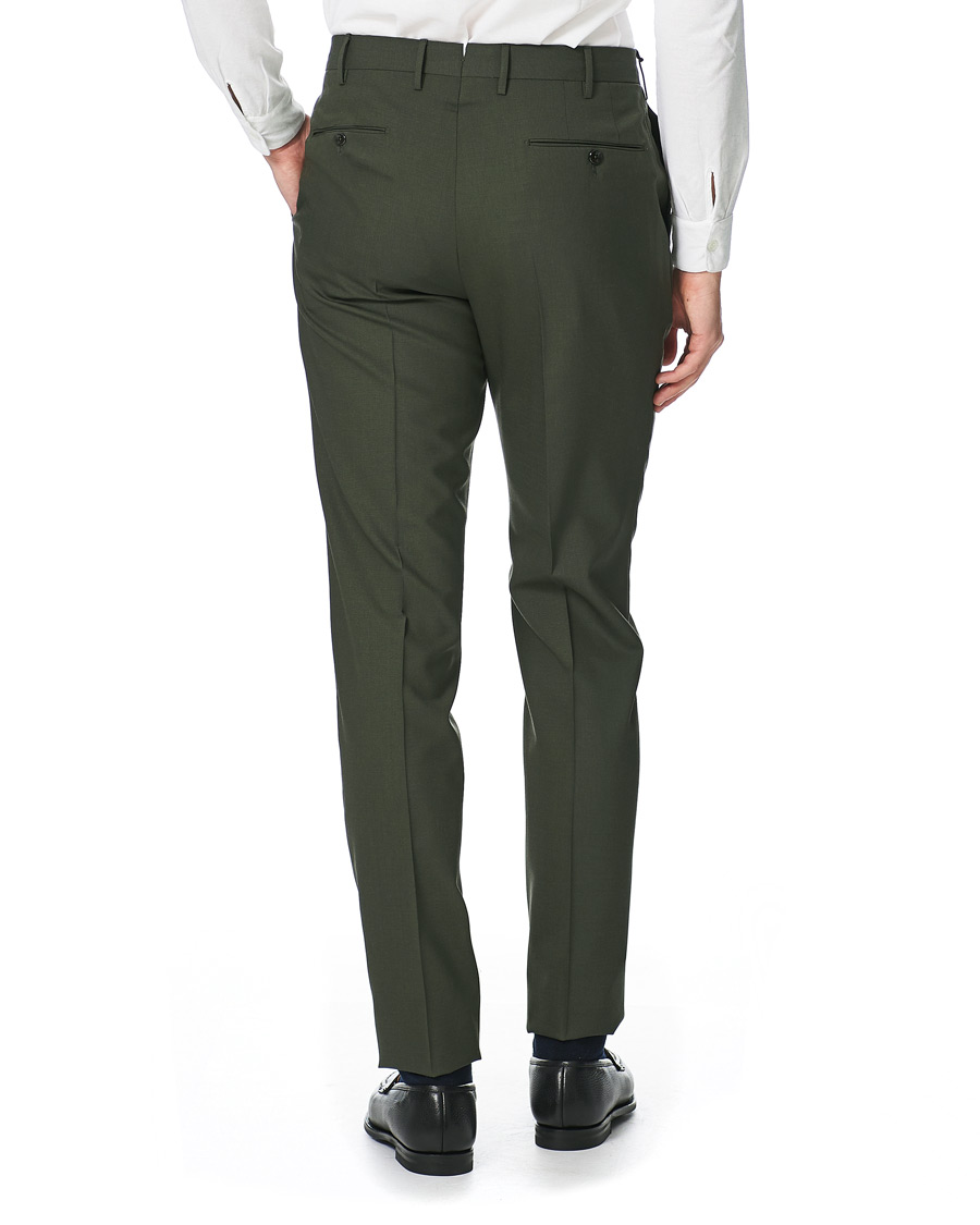 Homme | Pantalons | PT01 | Gentleman Fit Wool Trousers Dark Green