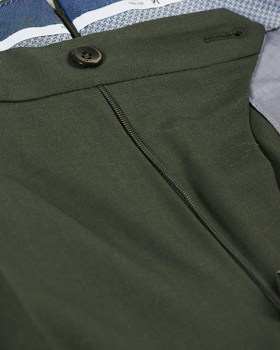 Homme | Pantalons | PT01 | Gentleman Fit Wool Trousers Dark Green