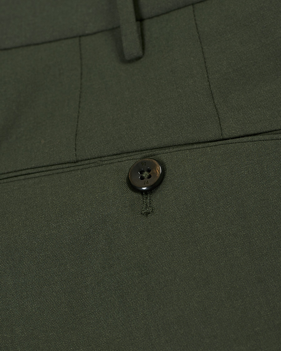 Homme | Pantalons | PT01 | Gentleman Fit Wool Trousers Dark Green