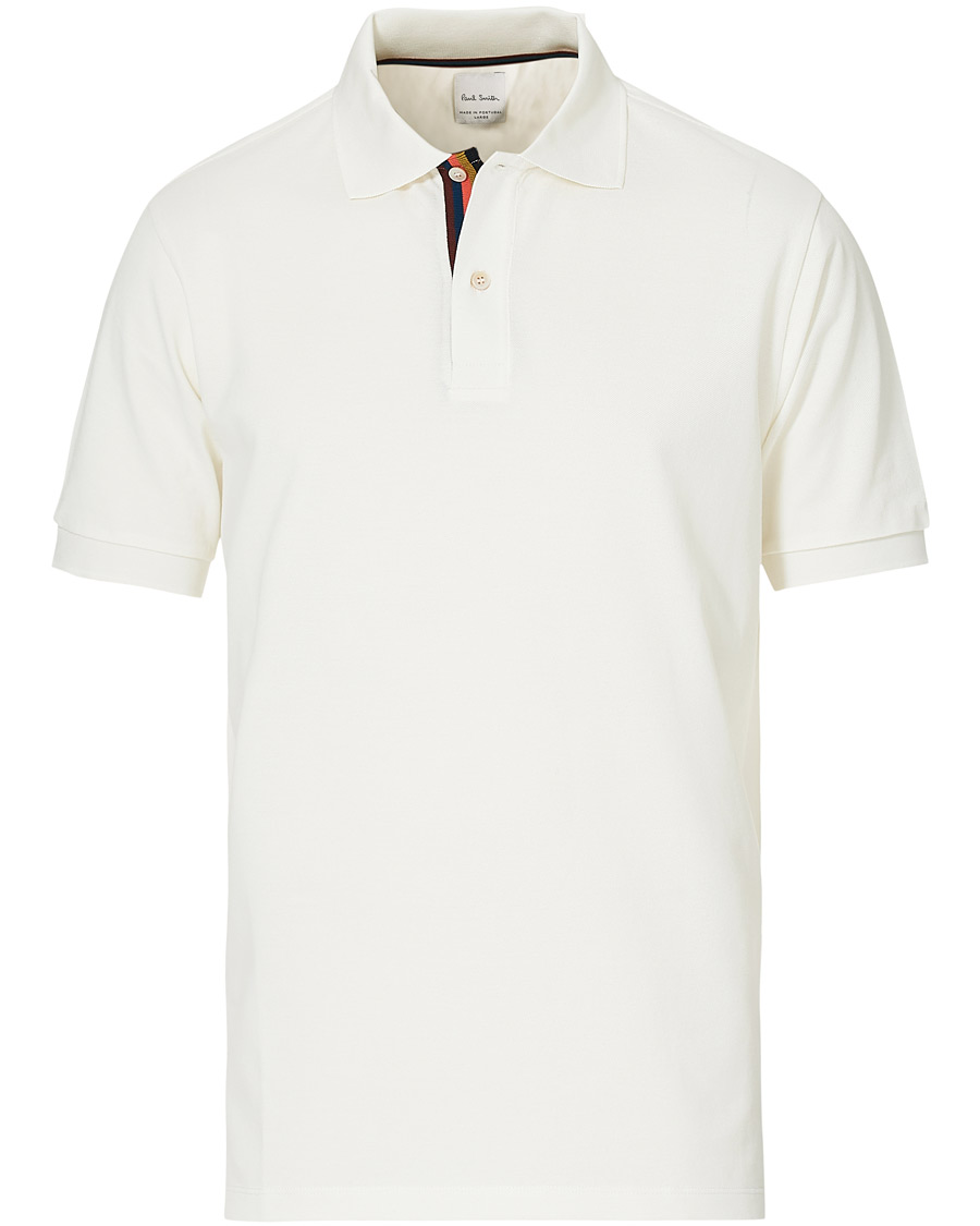 Homme | Polos | Paul Smith | Placket Stripe Polo White