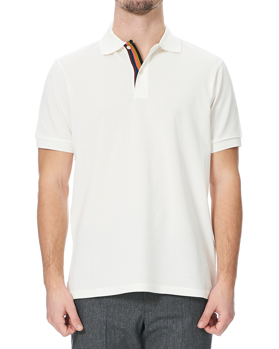Homme | Polos | Paul Smith | Placket Stripe Polo White
