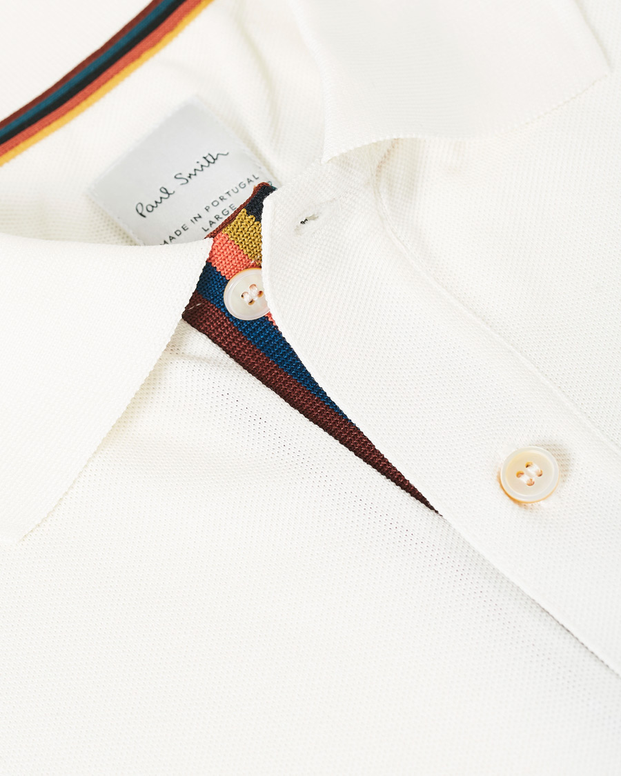 Homme | Polos | Paul Smith | Placket Stripe Polo White