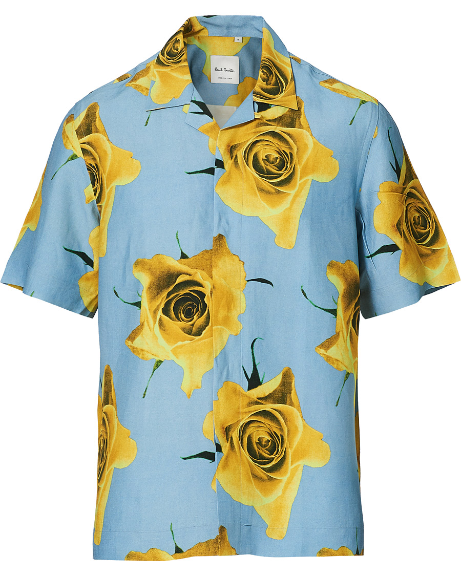 Homme | Chemises | Paul Smith | Tailored Fit Flower Print Resort Shirt Green